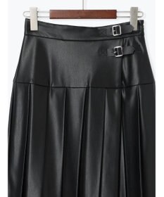 Te chichi 【泉 里香さん着用・Oggi.jp10/23掲載】レザータックプリーツスカート