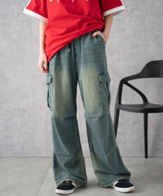 WEGO デニムパラシュートカーゴパンツ