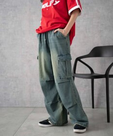 WEGO デニムパラシュートカーゴパンツ