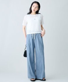 ANY L レースショート丈Tシャツ