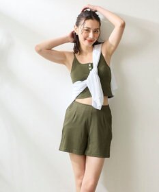 OP／FILA 【ocean pacific】ラッシュガード付き水着4点セット キャミデザイン