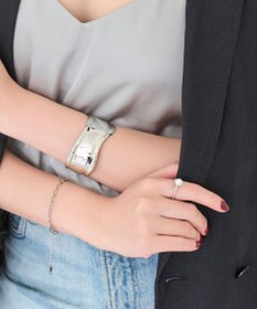 Phoebe アークカフワイドバングル　シルバー