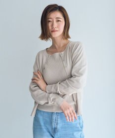 YECCA VECCA ラメ混クルーネックカーディガン