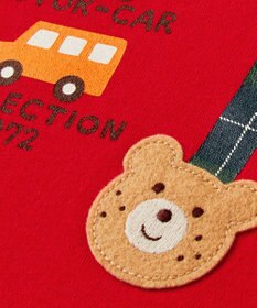 MIKI HOUSE HOT BISCUITS 【70-120cm】 サスペンダープリント長袖Ｔシャツ