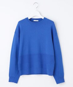 自由区 【洗える】コットンポリミドルゲージ ニット