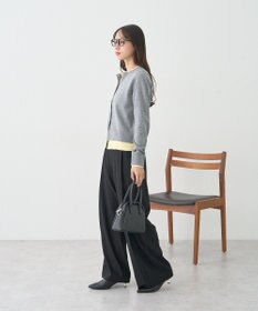 earth music&ecology 【コットン混紡】バイカラーレイヤード風カーディガン