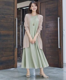 Tiaclasse 【洗える】裾フレアAラインワンピース