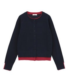 earth music&ecology 【コットン混紡】バイカラーレイヤード風カーディガン