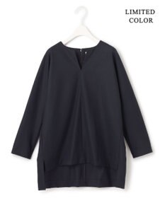 ICB 【洗える・WEB限定カラーあり】 ウールミルドサキソニー キーネックブラウス