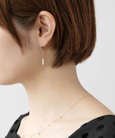 TOCCA 【WEB限定】FRILL PEARL SWING PIERCED EARRINGS K10ゴールド 淡水パールピアス