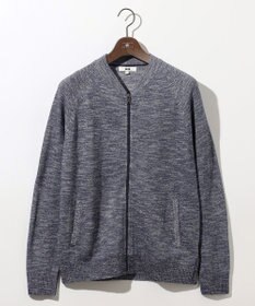 JOSEPH ABBOUD 【イタリア糸使用/清涼感/軽い/洗える/サスティナブル】スラブギマ ニット  ジップ ブルゾン