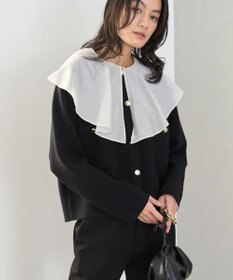 UNFILO イージーケア ラッフルカラー ブラウス