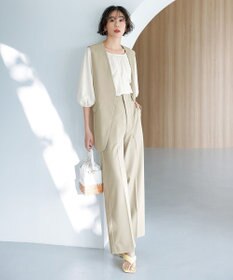 UNFILO FINE MOVE 2WAYギャザーブラウス