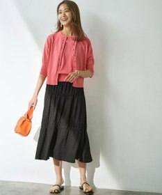 組曲 【WEB限定】ステッチストライプドビー ギャザースカート