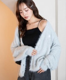 WEGO 【25年秋冬新作/WEB限定】別注USPOLOシャギーニットカーデ