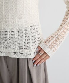 Green Parks ＳＥＴ２点　クロシェ風ニットプルオーバー