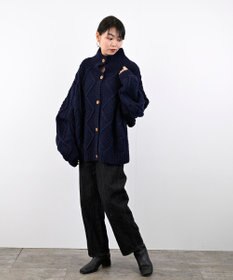 LENO ARAN PULLOVER【UNISEX】アラン柄ニットプルオーバー/カーディガン