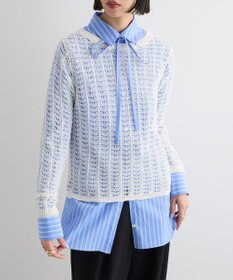 Green Parks ＳＥＴ２点　クロシェ風ニットプルオーバー