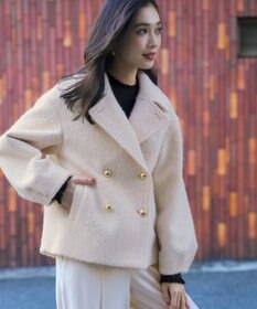 ANY SIS L 【2WAY】ブークレーシャギーラメ アウター