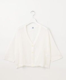 J.PRESS LADIES L 【洗える】シアーライトニット Vネック カーディガン