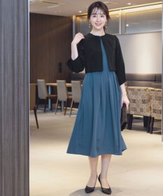 Tiaclasse 【洗える】タックパフスリーブボレロ