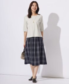J.PRESS LADIES S 【洗える】コンパクトチェック スカート
