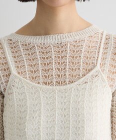 Green Parks ＳＥＴ２点　クロシェ風ニットプルオーバー