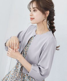 Tiaclasse 【洗える】タックパフスリーブボレロ