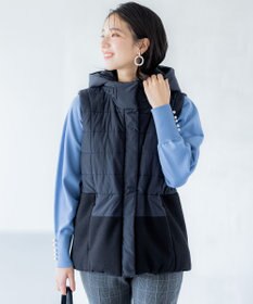 組曲 【中綿・軽羽織】フード付きパディングベスト
