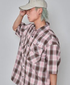 WEGO 【ユニセックス着用ITEM】グラフィックオンブレチェックシャツ（SS）