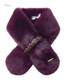 MOONBAT FURLA フェイクファーくしゅくしゅリボンマフラー