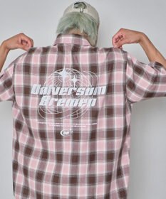 WEGO 【ユニセックス着用ITEM】グラフィックオンブレチェックシャツ（SS）