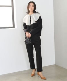 UNFILO イージーケア ラッフルカラー ブラウス