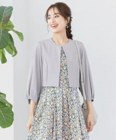 Tiaclasse 【洗える】タックパフスリーブボレロ