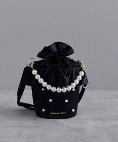 Maison de FLEUR パール２Ｗａｙフリル巾着バッグ