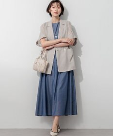 23区 【先行予約】ウォッシャブルボイル ハーフスリーブ ダブル ジャケット