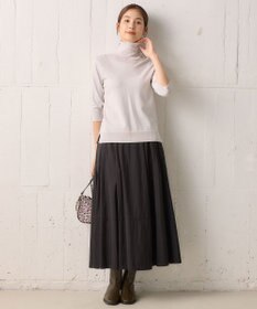 組曲 【洗える・後ろゴム】ナイロンリヨセルタフタ フレアスカート