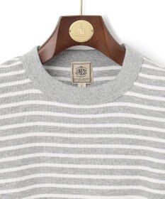 J.PRESS MEN ワッフルボーダー ロングTシャツ