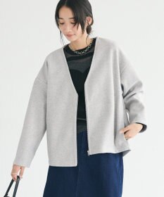 CRAFT STANDARD BOUTIQUE 圧縮ウール風ZIP付きジャケット