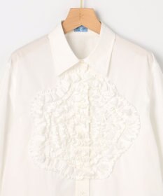 組曲 S 【組曲×setsuko sagittaire】フラワーフリルシャーティング ブラウス