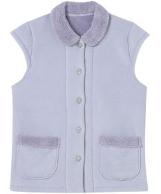 Wing ベスト 3分袖 ショート丈(腰付近) フリース素材 ボア使用(裏側) 保温性 あたたかい 前開きタイプ レディース EX2070 ウイング／ワコール