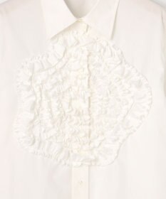 組曲 S 【組曲×setsuko sagittaire】フラワーフリルシャーティング ブラウス