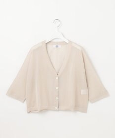J.PRESS LADIES L 【洗える】シアーライトニット Vネック カーディガン