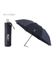 MOONBAT POLO RALPH LAUREN メンズ 折りたたみ傘 ストライプ×BEAR 65cm