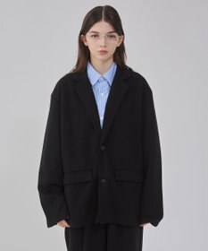 WEGO 【ユニセックス着用ITEM/MLサイズ展開】ボンディングスウェットテーラードジャケット