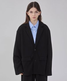 WEGO 【ユニセックス着用ITEM/MLサイズ展開】ボンディングスウェットテーラードジャケット