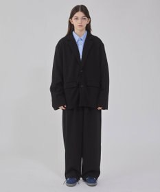 WEGO 【ユニセックス着用ITEM/MLサイズ展開】ボンディングスウェットテーラードジャケット