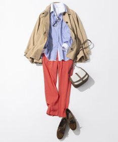 23区 【CanCam掲載】リネンレーヨンストレッチ テーパード パンツ