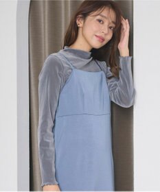 Feroux 【洗える】ベロア ハイネックトップス