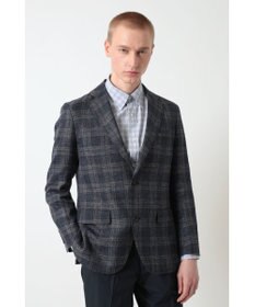 DAKS リネンコットンチェックジャケット